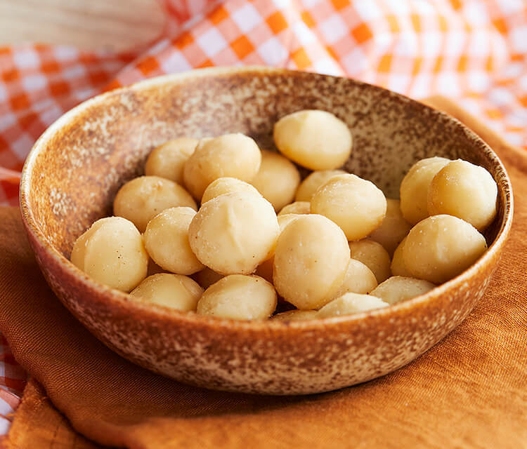 Bowl of premium Australian macadamias